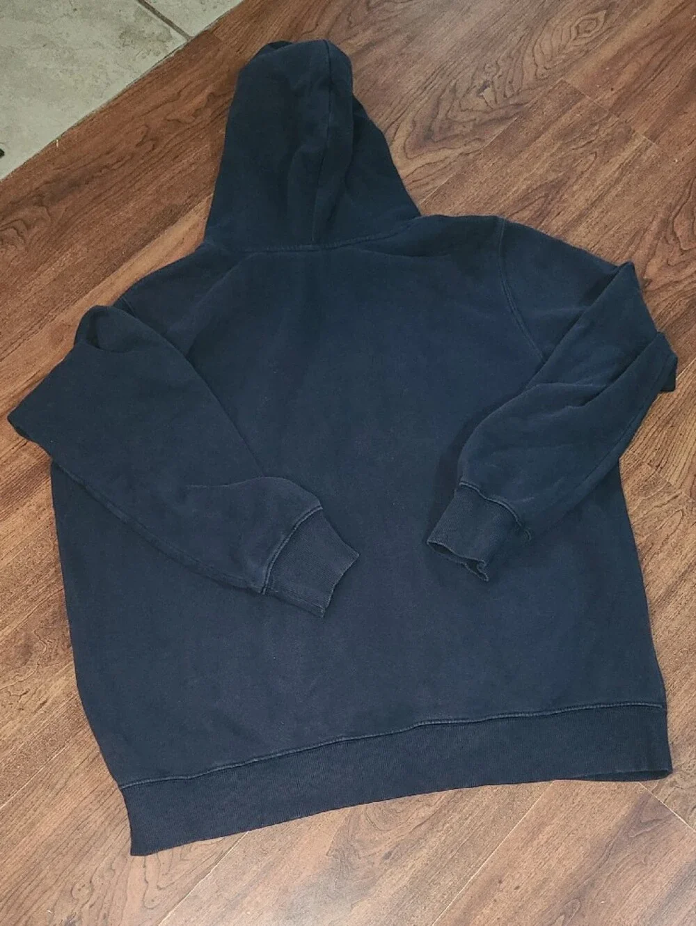 The North Face Navy Pullover Hoodie with White Logo Mens Size